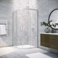 Vegas-Glass 100x100  ZS NOVO h2000 100 01 01 профиль белый, стекло прозрачное