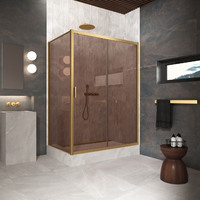 Vegas-Glass 105x80 ZP+ZPV Protec 105*80 03 05 профиль золото матовое, стекло бронза