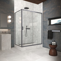 Vegas-Glass 105x85 ZP+ZPV Protec 105*85 06 01 профиль GunMetal, стекло прозрачное