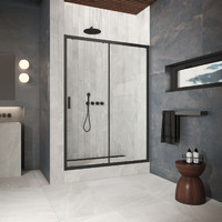 Vegas-Glass 110 см ZP Protec 110 02М crystalvision профиль черный матовый, стекло crystalvision