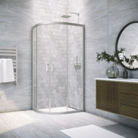 Vegas-Glass 110x100  ZS-F NOVO h2000 110*100 07 01 профиль матовый хром, стекло прозрачное