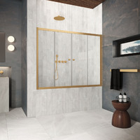 Vegas-Glass 150x140  Z2V Protec 150 03 01 профиль золото матовое, стекло прозрачное