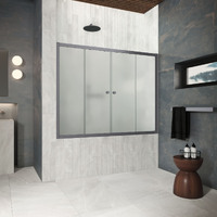 Vegas-Glass 150x140  Z2V Protec 150 06 10 профиль gunmetal, стекло сатин