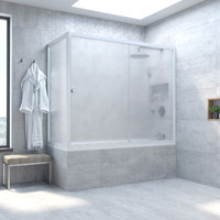 Vegas-Glass 150x80  ZV+ZVF NOVO 150*80 01 10 профиль белый, стекло сатин