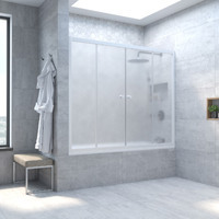 Vegas-Glass 155x140  Z2V NOVO 155 01 10 профиль белый, стекло сатин