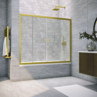 Vegas-Glass 155x140  Z2V NOVO 155 03 01 профиль золото матовое, стекло прозрачное