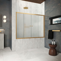 Vegas-Glass 155x140  Z2V Protec 155 03 10 профиль золото матовое, стекло сатин