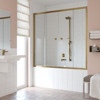 Vegas-Glass 165x140  Z2V TUR NOVO 165 05 01 профиль бронза, стекло прозрачное