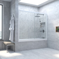 Шторка для ванны Vegas-Glass ZV TUR+NOVO  190x140  ZV NOVO 190 01 01 профиль белый, стекло прозрачное