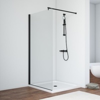 Vegas-Glass 76x200  EAF NOVO h2000 76 02М 01 профиль черный матовый, стекло прозрачное