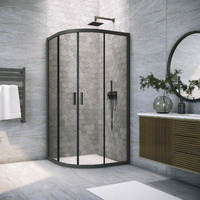 Vegas-Glass 80x80  ZS NOVO h2000 80 02М 07 профиль черный матовый, стекло графит