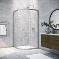 Vegas-Glass 80x80  ZS NOVO h2000 80 07 01 профиль матовый хром, стекло прозрачное