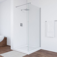 Vegas-Glass 86x200  EAF NOVO h2000 86 07 01 профиль матовый хром, стекло прозрачное