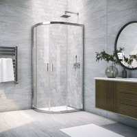 Vegas-Glass 90x80  ZS-F TUR NOVO 90*80 08 01 профиль глянцевый хром, стекло прозрачное