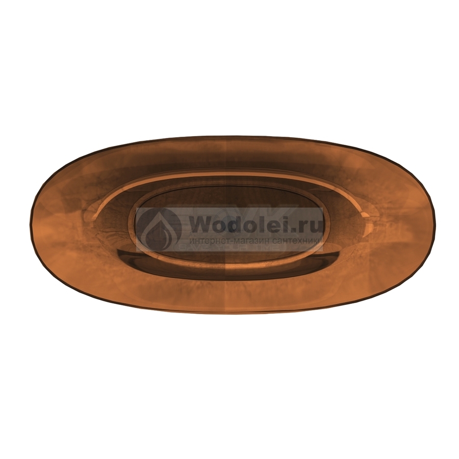 Ванна из полиэфирной смолы Vincea 170x75 VBT-6T01BR прозрачная, янтарь