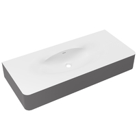 Vincea Caprise 120 см VCB-4CA120MWG Corian, цвет белый матовый + серый матовый