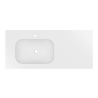 Vincea Elise 120 см VCB-4EL120MW-L Corian, левая, белая матовая