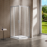 Vincea Garda 110x90 VSS-1G9011CLBN стекло прозрачное, профиль брашированный никель, без поддона