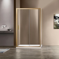 Vincea Garda 120x80 VSR-1G8012CLG без поддона, стекло прозрачное, профиль брашированное золото