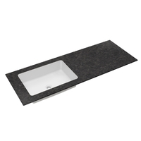 Vincea Luxe 140 см VWTB-4LX140VB-L с интегрированной раковиной левая, черный Versace