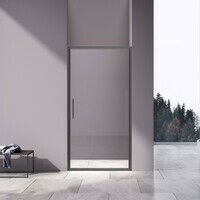 Vincea Slim 8mm 100x195 VDP-4SL100CLGM стекло прозрачное, профиль вороненая сталь