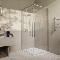 Vincea Slim-N 100x80 VSS-4SN8010CLBN стекло прозрачное, профиль брашированный никель, без поддона