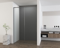 Vincea Ultima 120x200 VDS-7UL120CLGM стекло прозрачное, профиль вороненая сталь