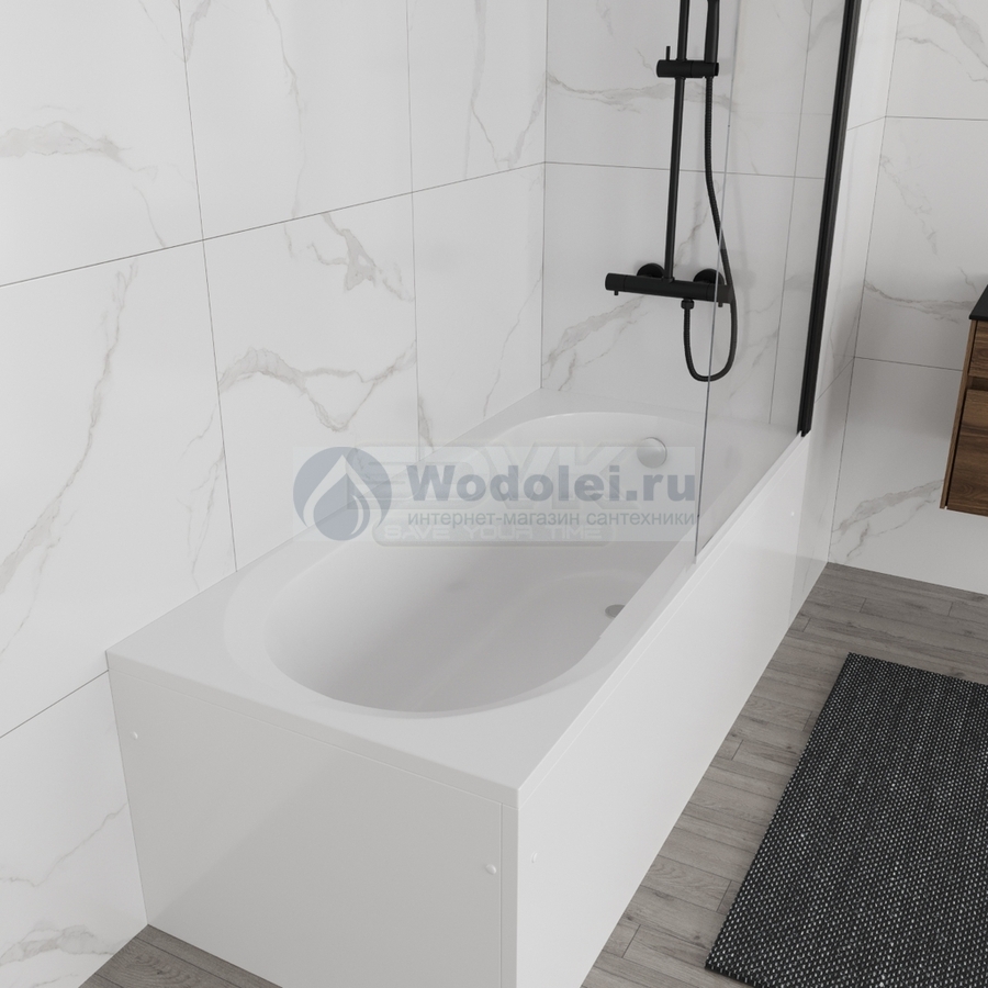 Акриловая ванна Vincea VBT-2B150-LG 150х70 с ножками, пристенная, белая