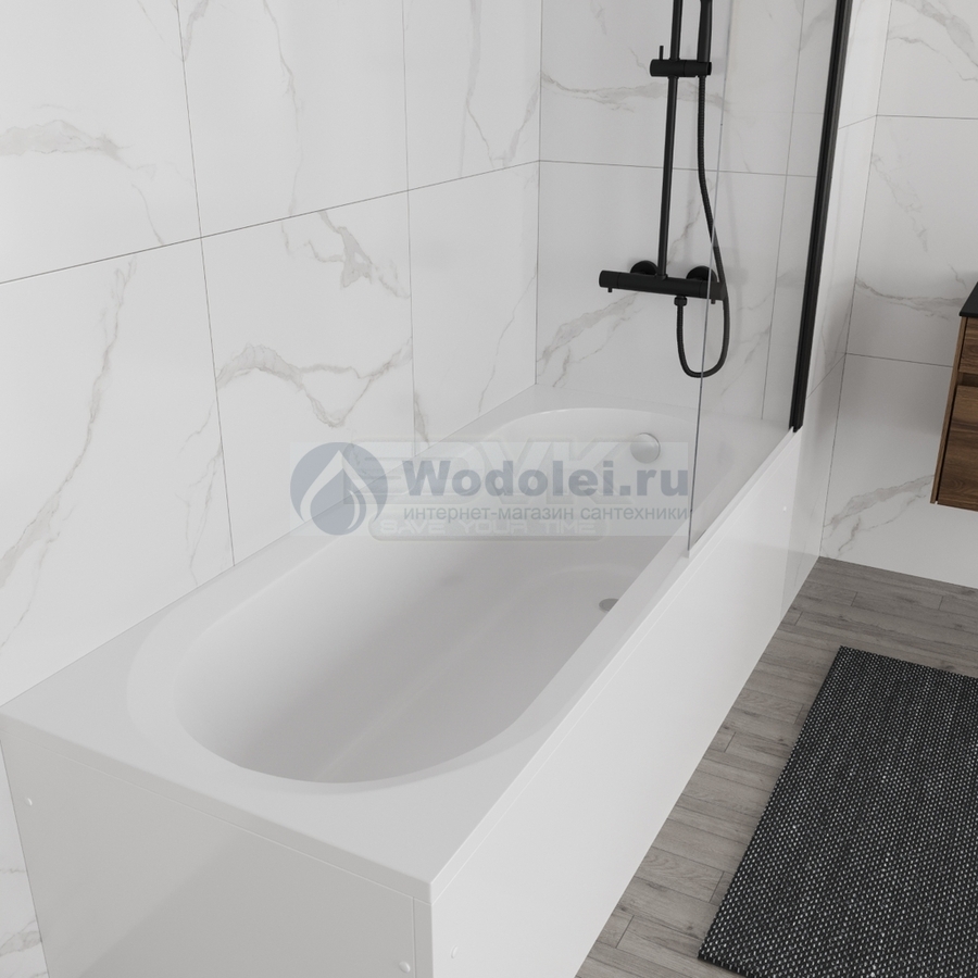 Акриловая ванна Vincea VBT-2B170-LG с ножками 170х70, пристенная, белая