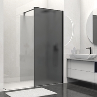 Vincea Walk In 100x200 VSW-1HS100GFB стекло матовое тонированное, профиль черный матовый