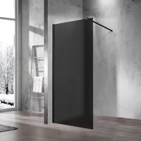 Vincea Walk In 90x200VSW-1H900GFB стекло матовое тонированное, профиль черный матовый