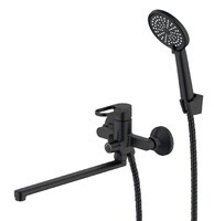 Voda Harbor Black HR31B с душевой лейкой, черный матовый