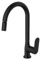 Voda Shore Black SHR519BAR c аэратором на шарнире, черный матовый