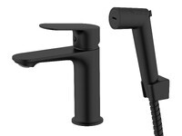 Voda Shore Black SHR27HB с гигиеническим душем, черный матовый