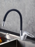 Voda Elastic hose Black EH 519 black гибкий излив, черный, хром