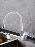 Voda Elastic hose White EH 519 white гибкий излив, белый, хром