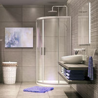 Wasserkraft Lippe 45S00 80x80 без поддона, стекло прозрачное, профиль хром