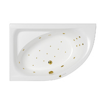 Whitecross AQUARELLA 170x110 0108.170110.100.ULTRA.GL белая, форсунки золото