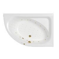 Whitecross AQUARELLA 170x110 0109.170110.100.NANO.GL белая, форсунки золото