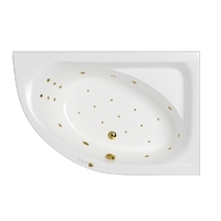 Whitecross AQUARELLA 170x110 0109.170110.100.ULTRA.GL белая, форсунки золото